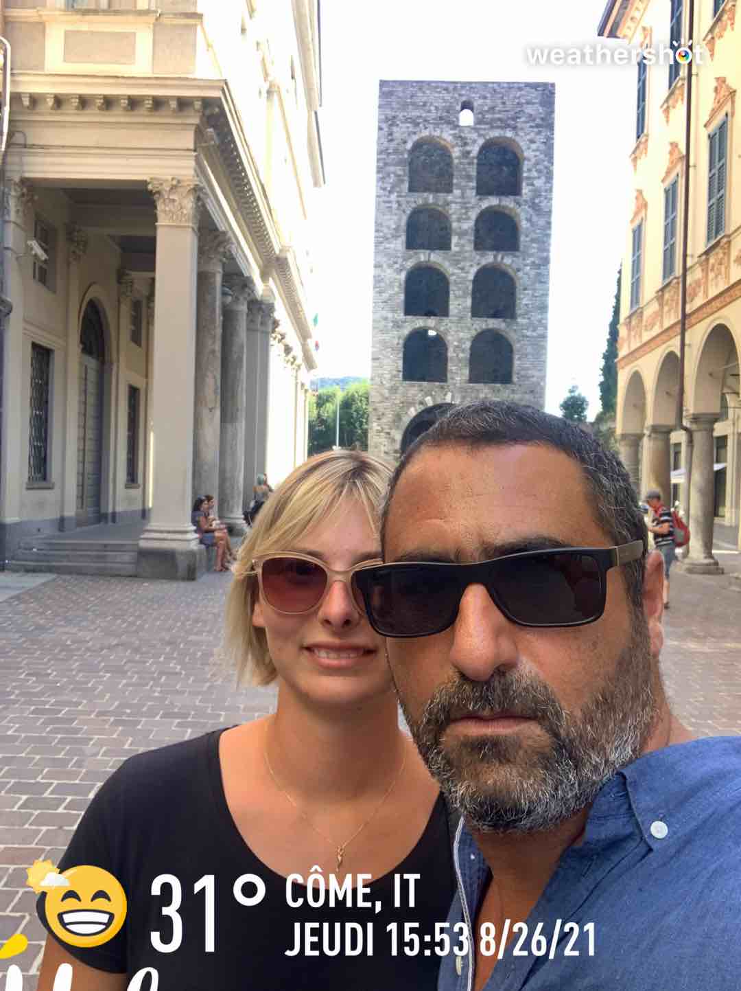 Partly cloudy weather in Como, 31°C — September 6, 2021 (community photo)