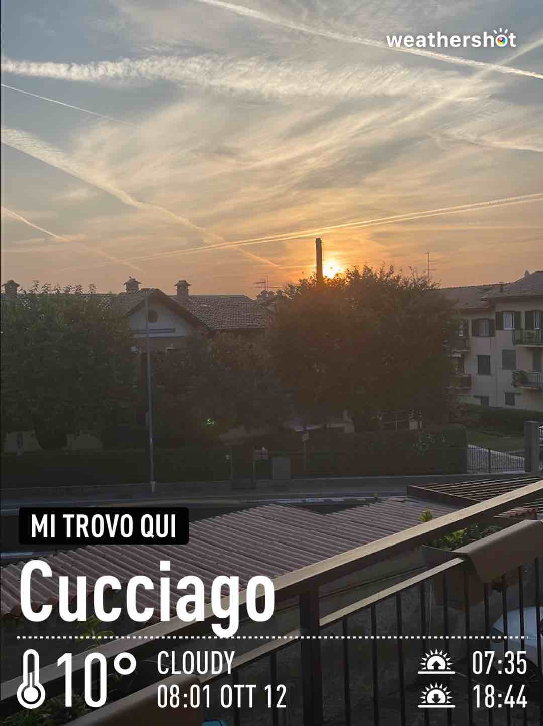 Cloudy weather in Cucciago, 10°C — October 12, 2022 (community photo)