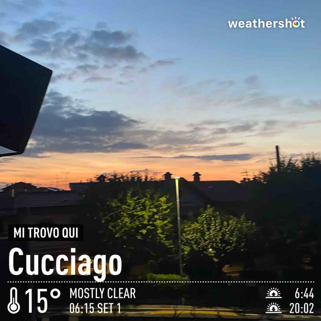 Weather in Cucciago, 15°C — September 1, 2023 (community photo)