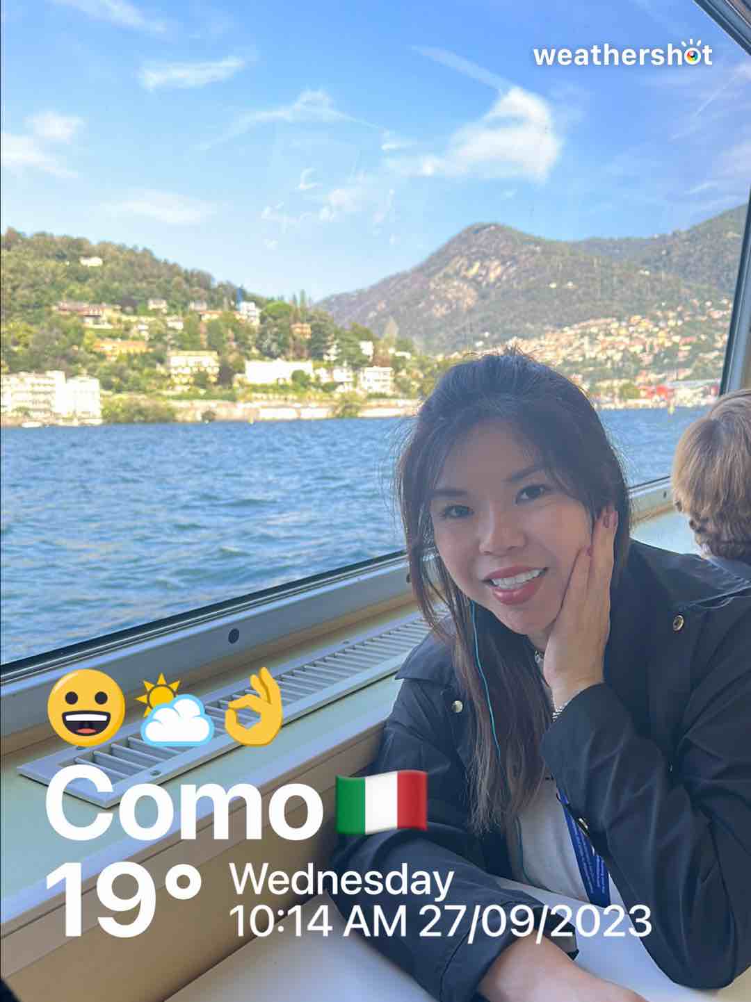 Partly cloudy weather in Como, 19°C — September 27, 2023 (community photo)