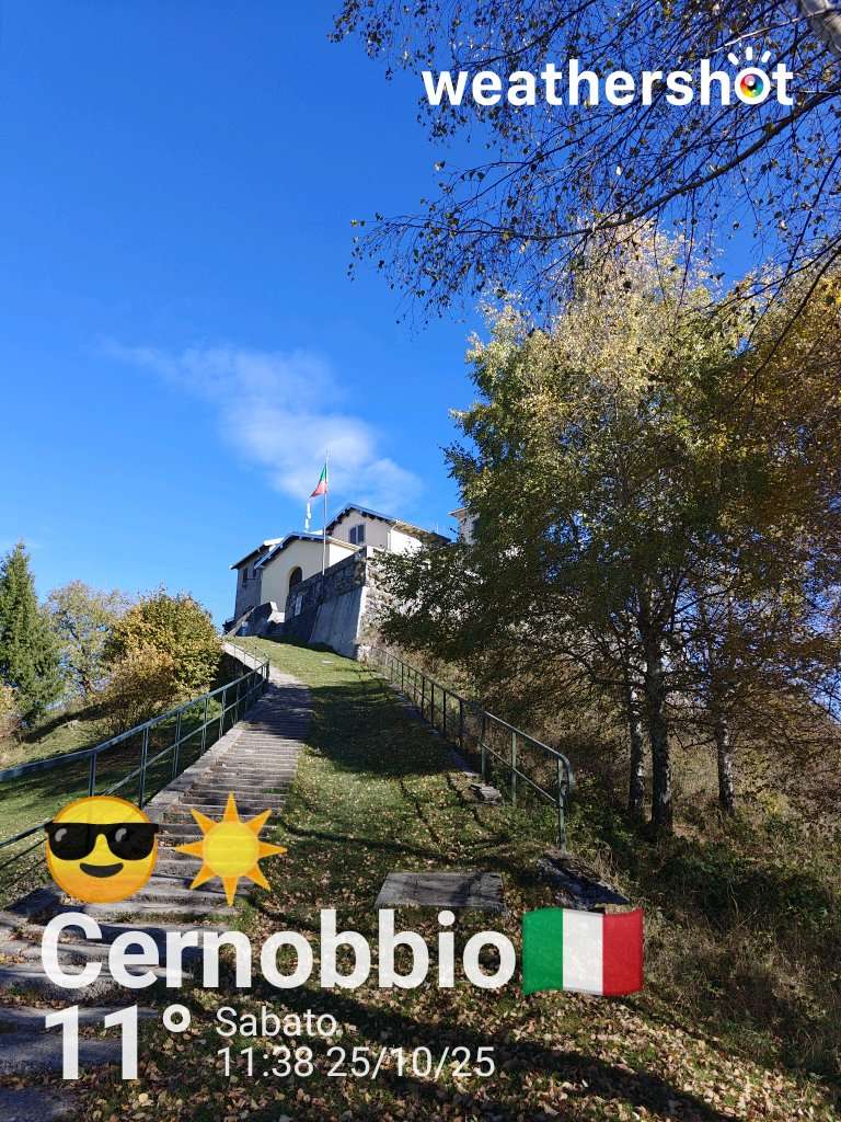 Sunny weather in Cernobbio, 11°C — October 25, 2025 (community photo)