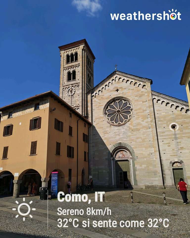 Sunny weather in Como, 32°C — June 18, 2026 (community photo)