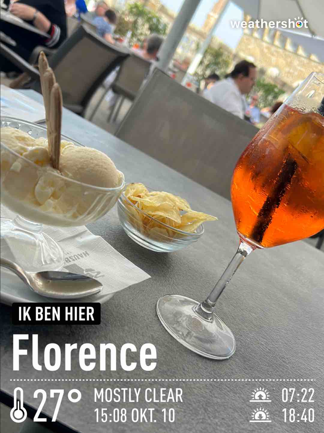 Weather in Firenze, 27°C — October 10, 2023 (community photo)
