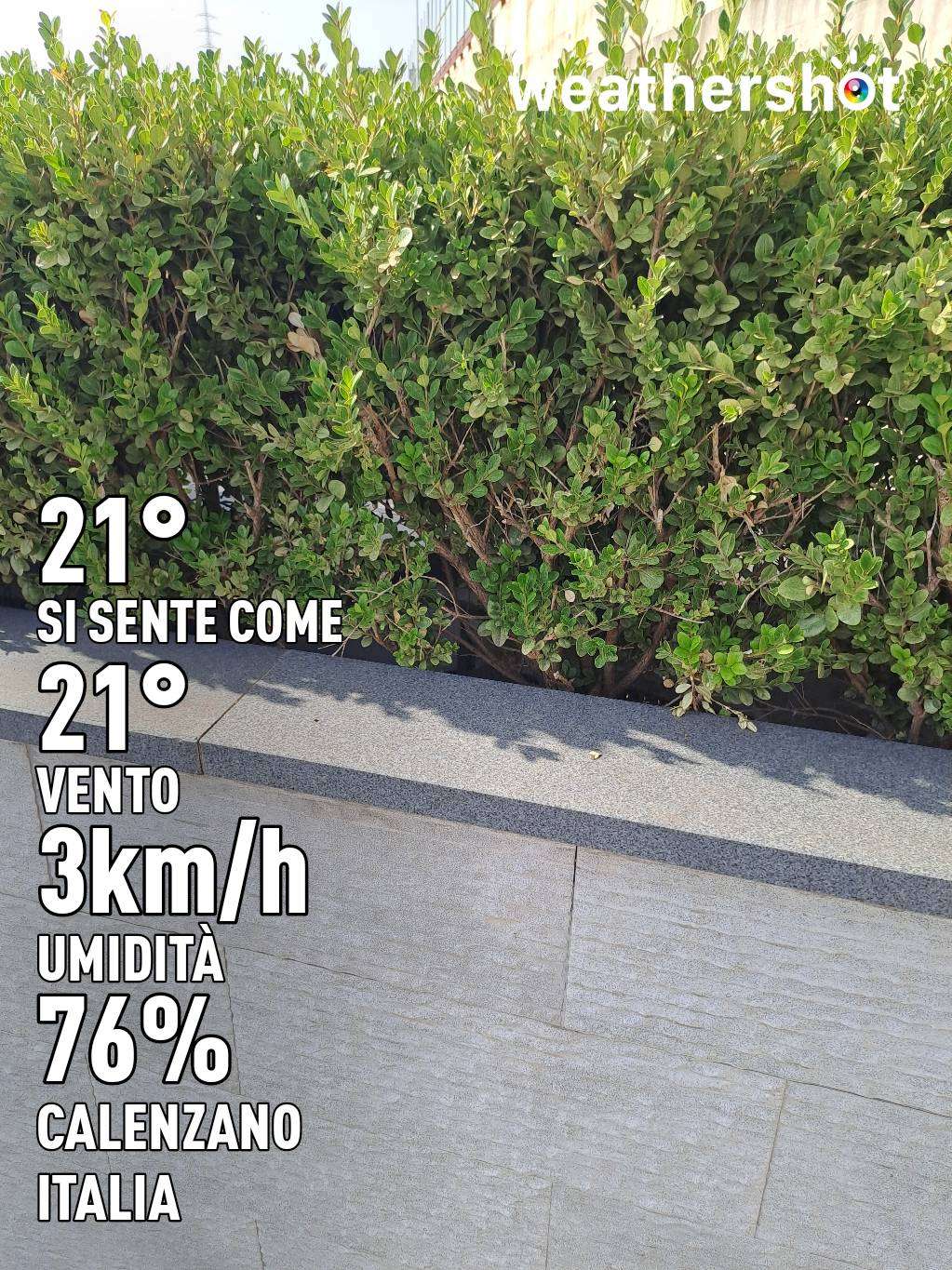 Clear weather in Calenzano, 21°C — October 15, 2024 (community photo)