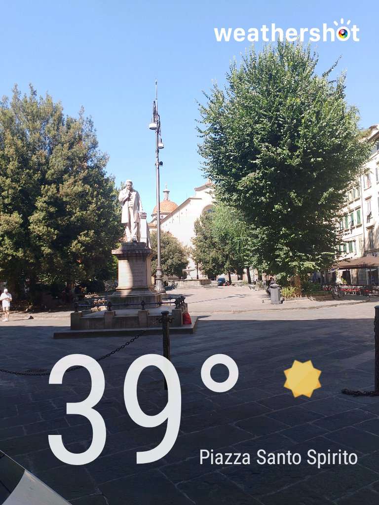 Sunny weather in Firenze, 39°C — June 30, 2025 (community photo)
