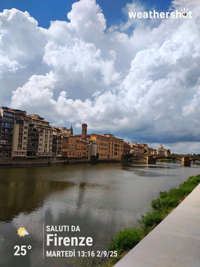 Partly cloudy weather in Firenze, 25°C — September 2, 2025 (community photo)