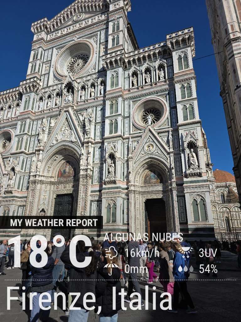 Clear weather in Firenze, 18°C — October 5, 2025 (community photo)