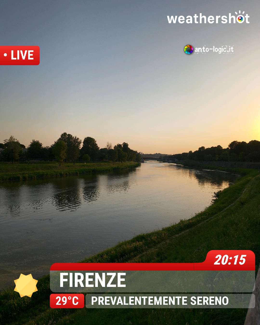 Clear weather in Firenze, 29°C — May 26, 2026 (community photo)