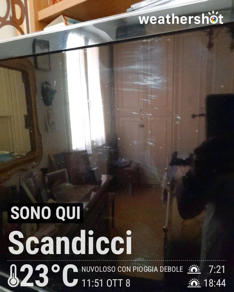Rainy weather in Scandicci, 23°C — October 8, 2026 (community photo)