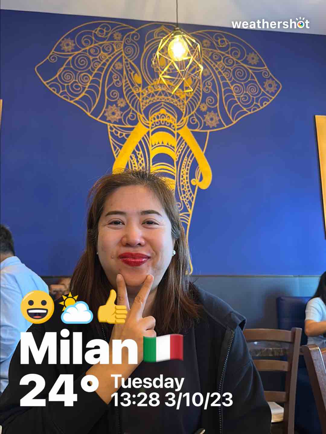 Partly cloudy weather in Milano, 24°C — October 3, 2023 (community photo)