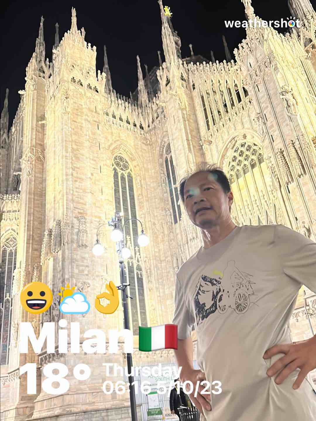 Partly cloudy weather in Milano, 18°C — October 5, 2023 (community photo)