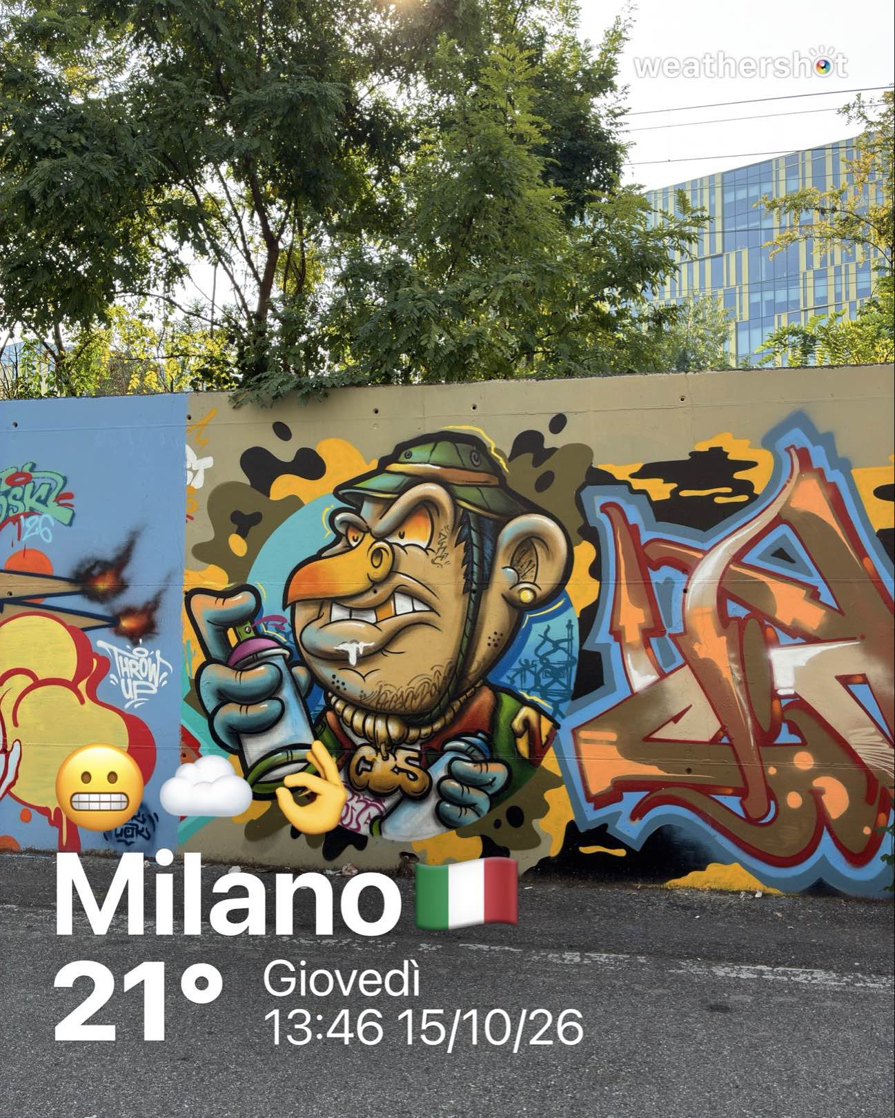 Cloudy weather in Milano, 21°C — October 15, 2026 (community photo)