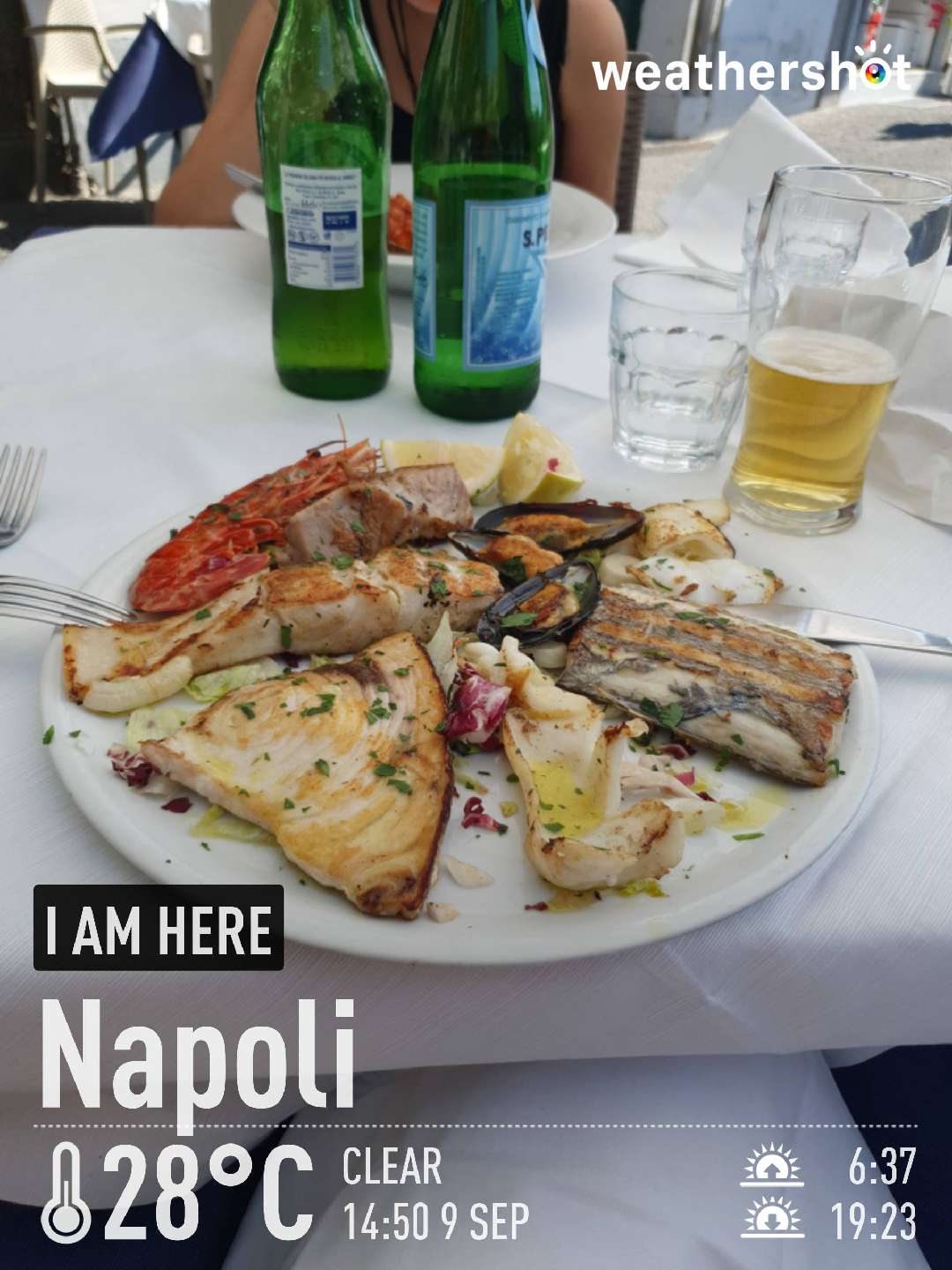 Sunny weather in Napoli, 28°C — September 9, 2021 (community photo)
