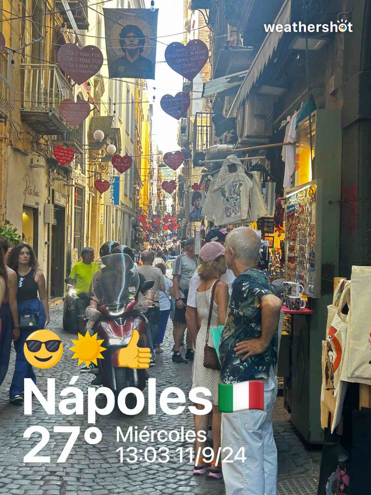 Clear weather in Napoli, 27°C — September 11, 2024 (community photo)