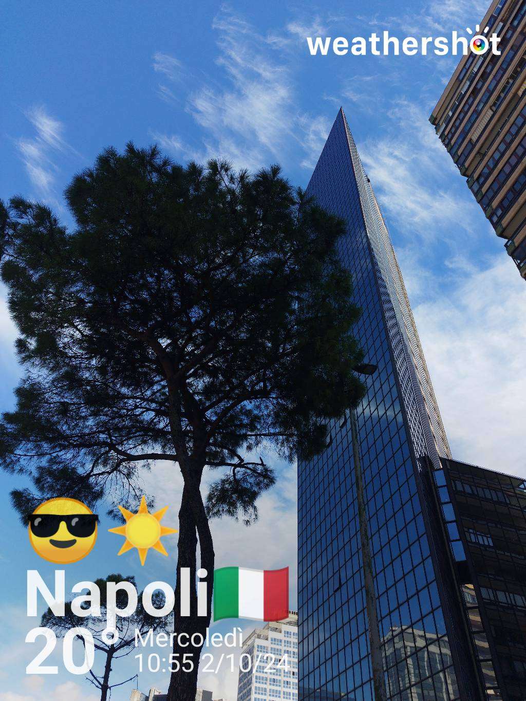 Sunny weather in Napoli, 20°C — October 2, 2024 (community photo)