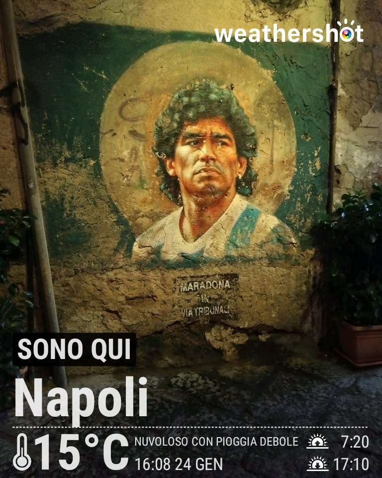 Rainy weather in Napoli, 15°C — January 24, 2026 (community photo)
