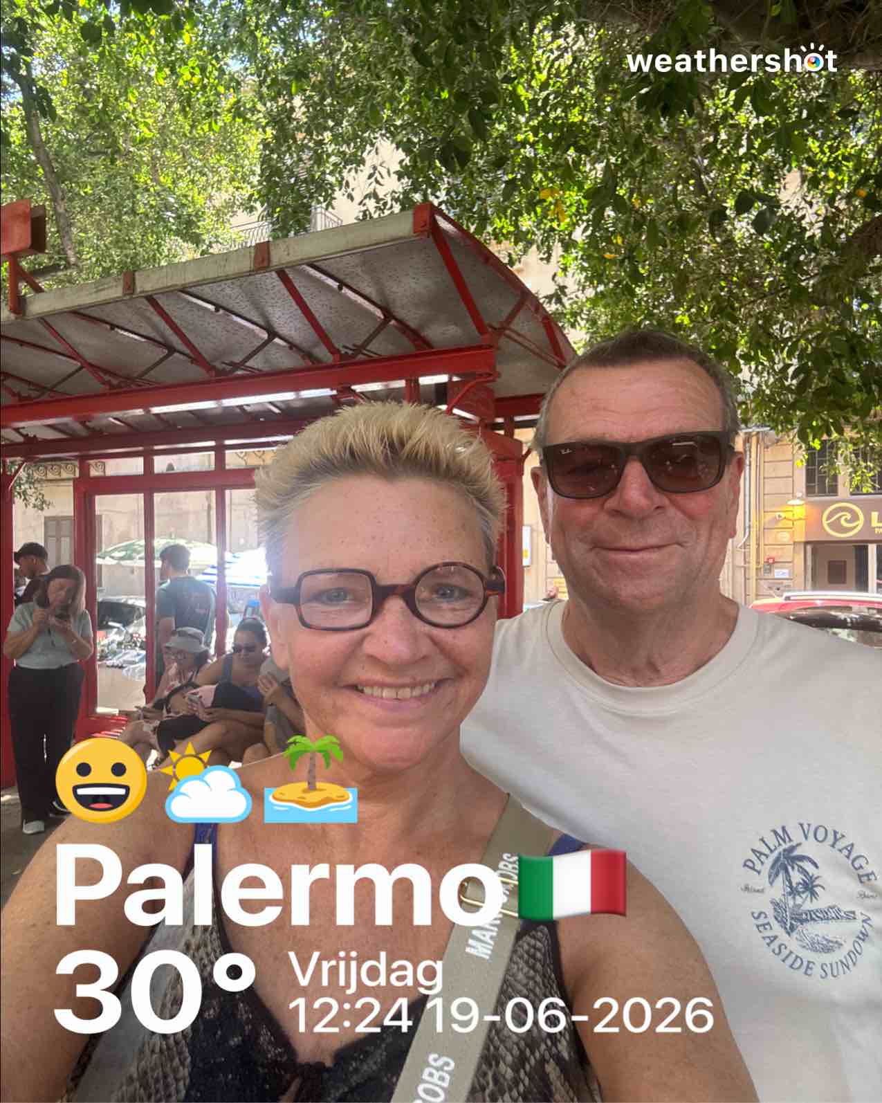 Partly cloudy weather in Palermo, 30°C — June 19, 2026 (community photo)