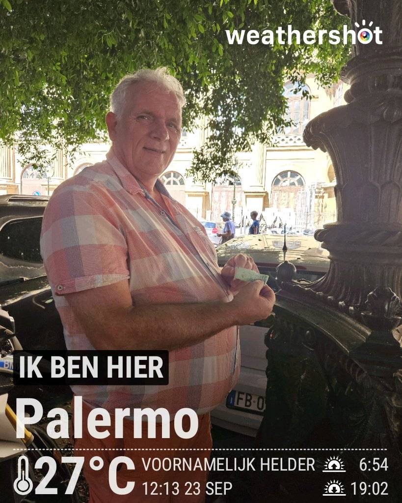 Clear weather in Palermo, 27°C — September 23, 2026 (community photo)