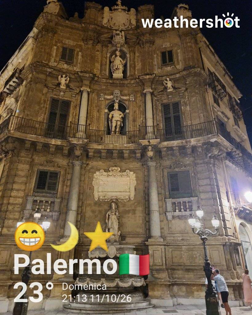 Weather in Palermo, 23°C — October 11, 2026 (community photo)