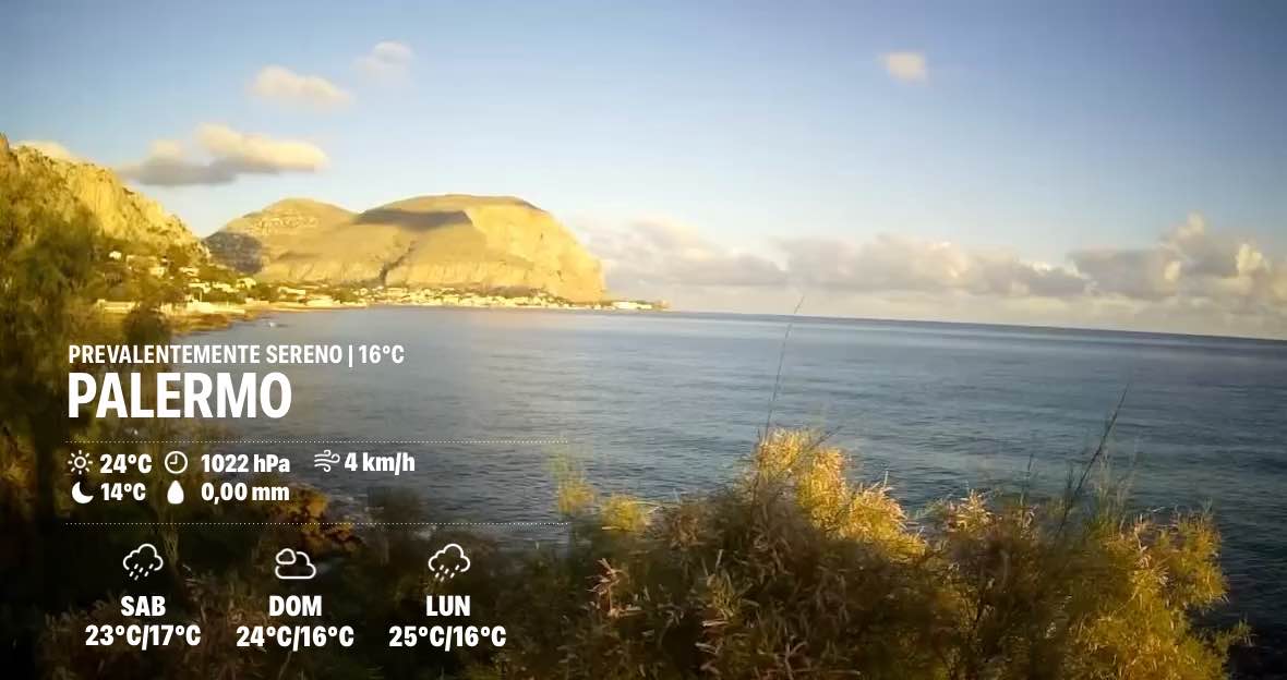 Clear weather in Palermo, 16°C — October 16, 2026 (community photo)