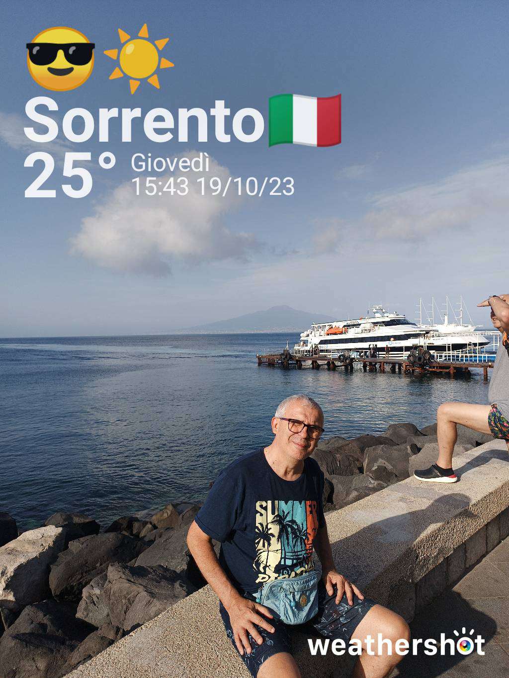 Clear weather in Sorrento, 25°C — October 19, 2023 (community photo)