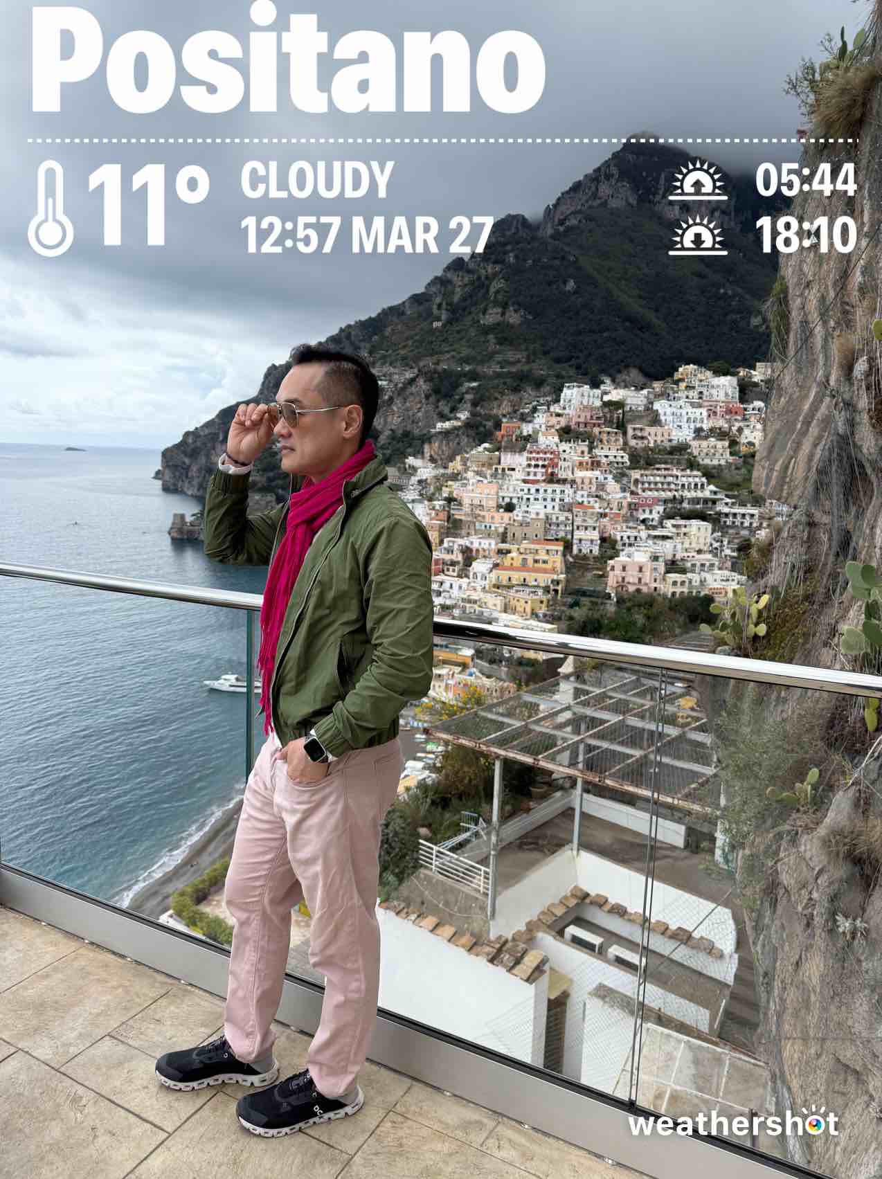Weather in Positano, 11°C — March 27, 2025 (community photo)