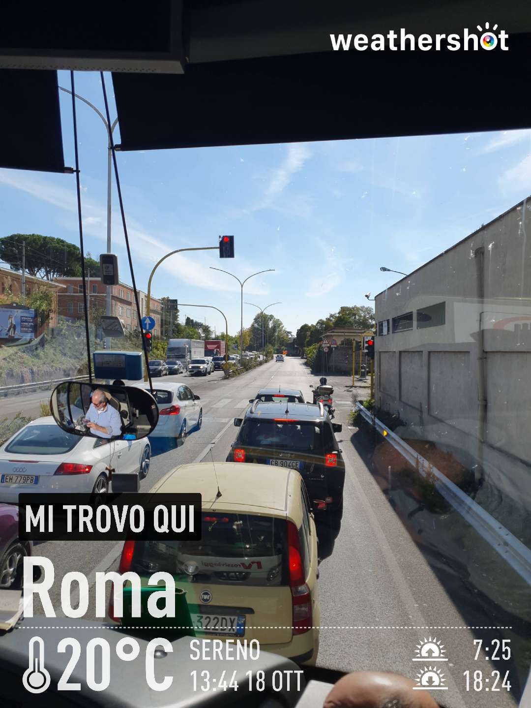 Sunny weather in Roma, 20°C — October 18, 2021 (community photo)