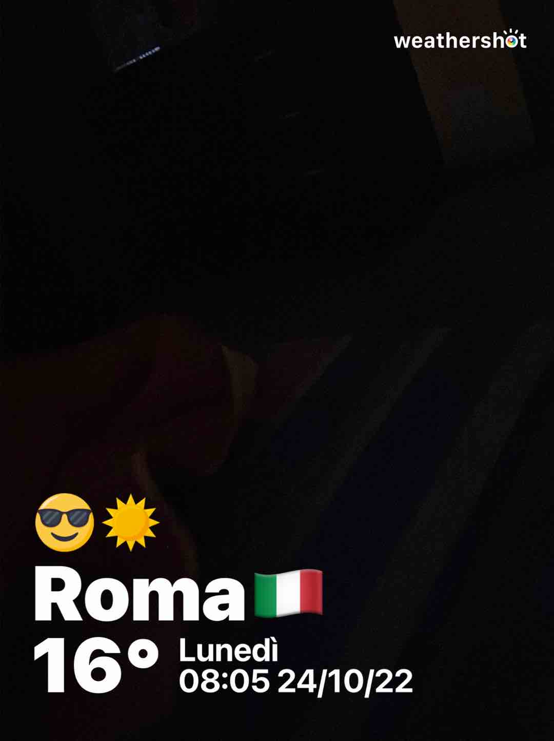 Clear weather in Roma, 16°C — October 24, 2022 (community photo)