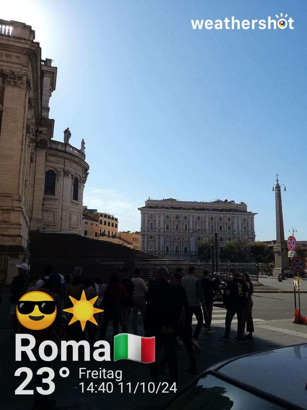 Sunny weather in Roma, 23°C — October 11, 2024 (community photo)