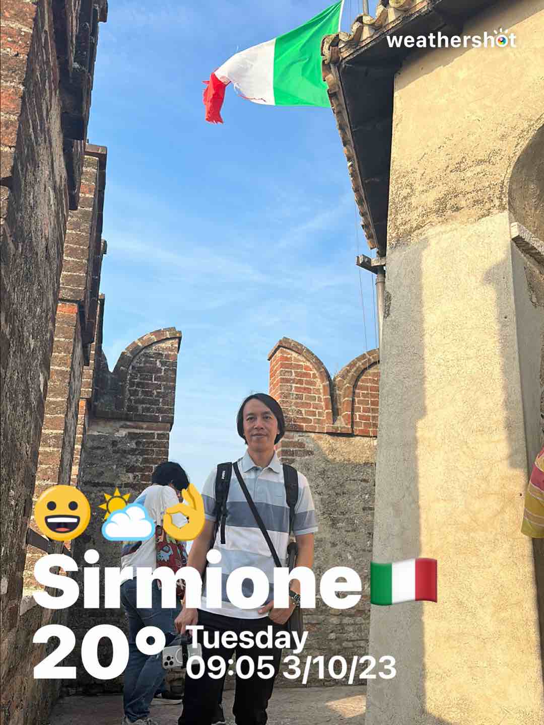Partly cloudy weather in Sirmione, 20°C — October 3, 2023 (community photo)
