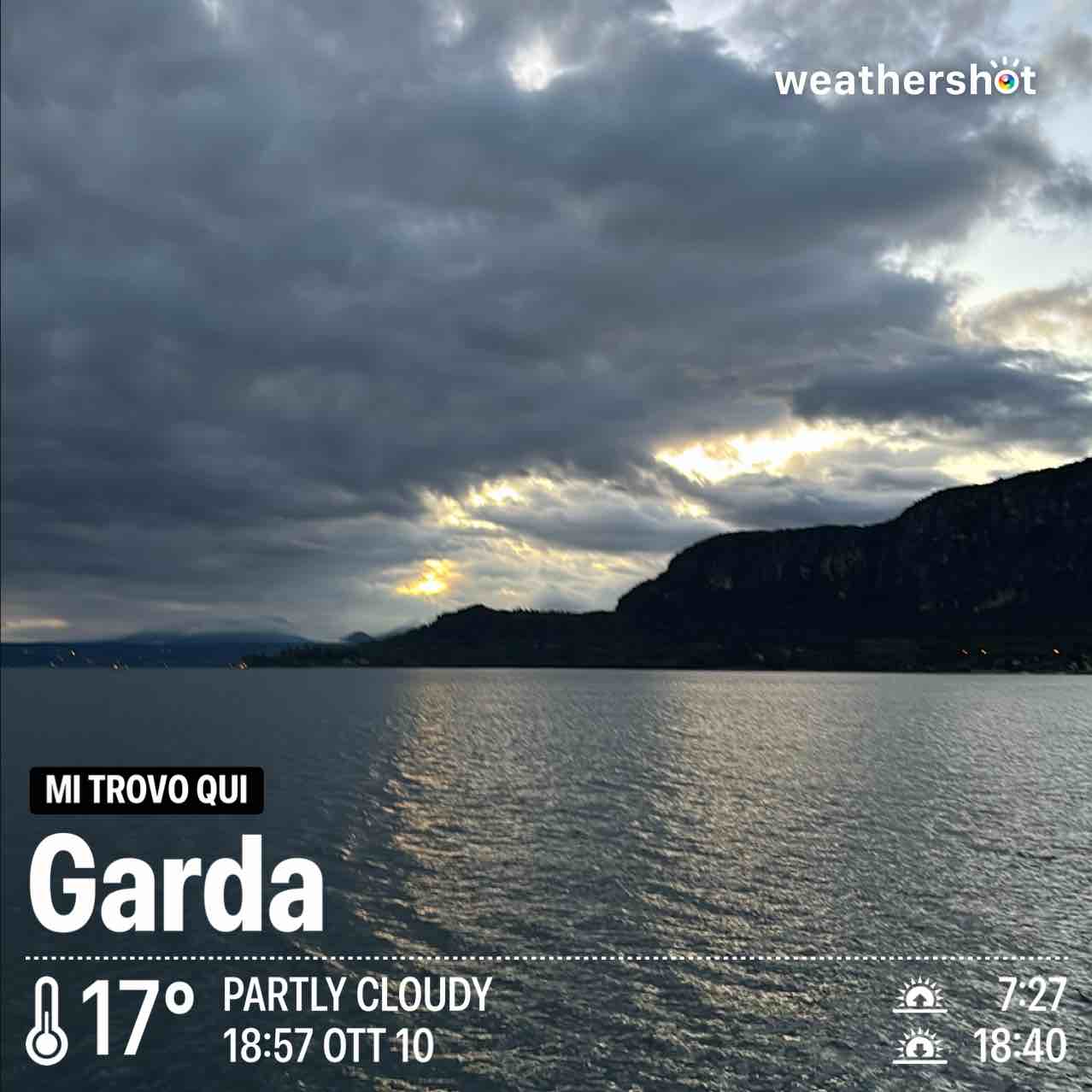 Weather in Garda, 17°C — October 10, 2024 (community photo)