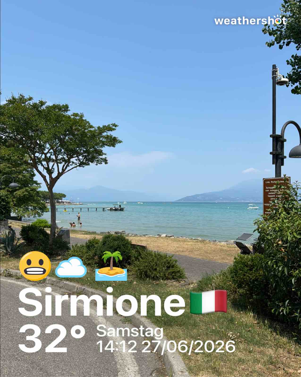 Cloudy weather in Sirmione, 32°C — June 27, 2026 (community photo)