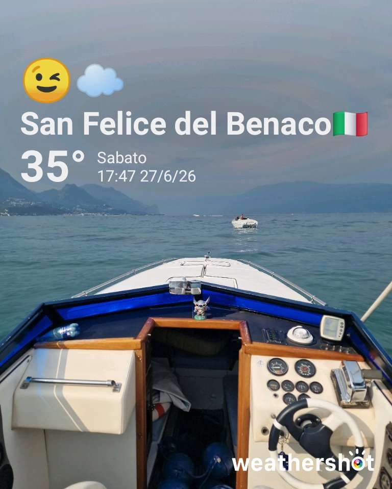 Cloudy weather in San Felice del Benaco, 35°C — June 27, 2026 (community photo)