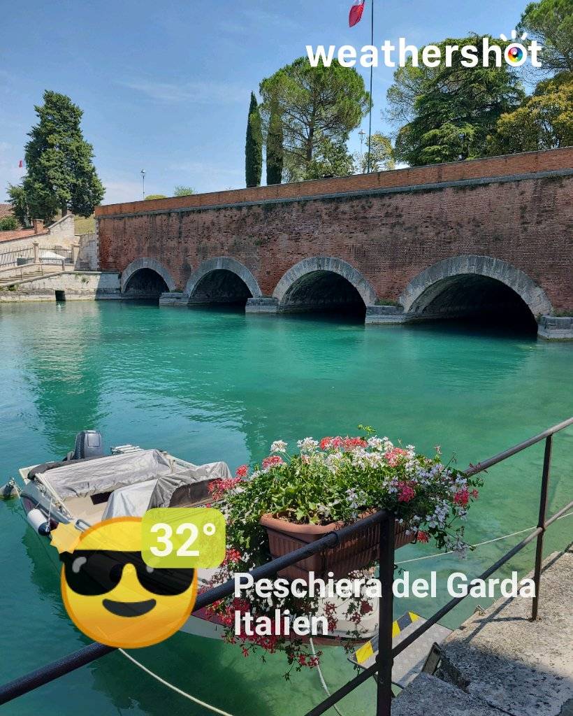 Sunny weather in Peschiera del Garda, 32°C — July 14, 2026 (community photo)