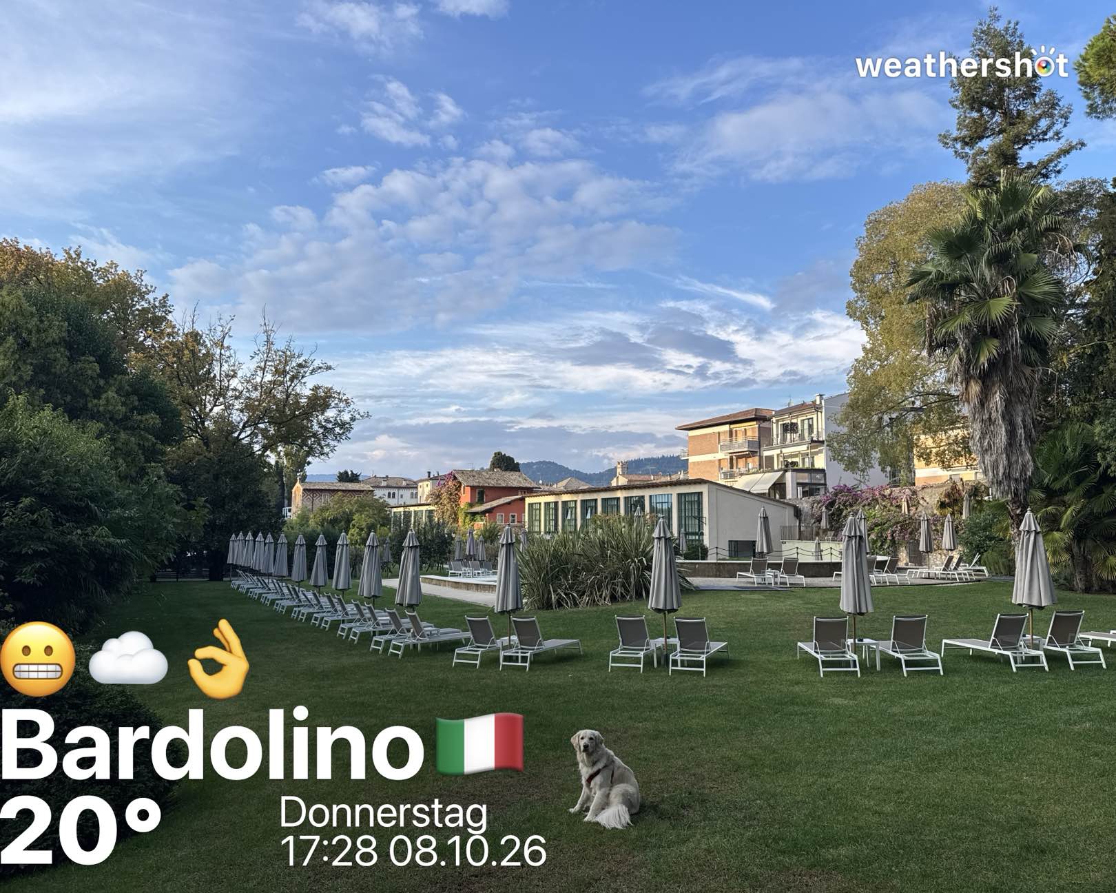 Cloudy weather in Bardolino, 20°C — October 8, 2026 (community photo)