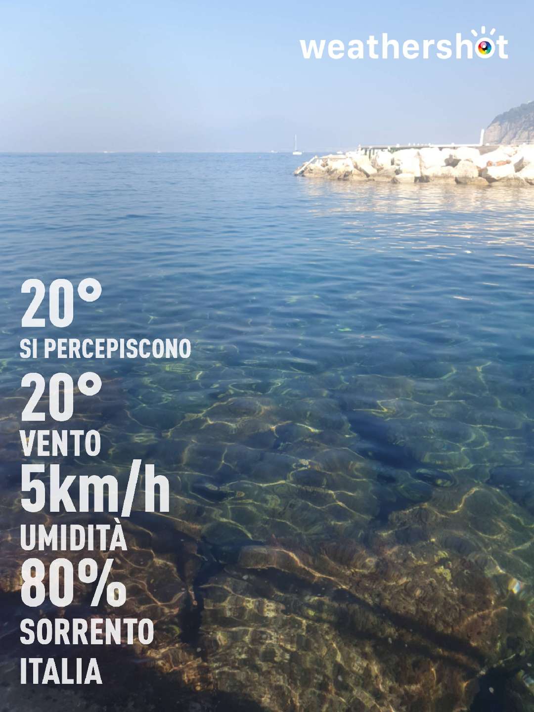 Sunny weather in Sant'Agnello, 20°C — October 16, 2022 (community photo)