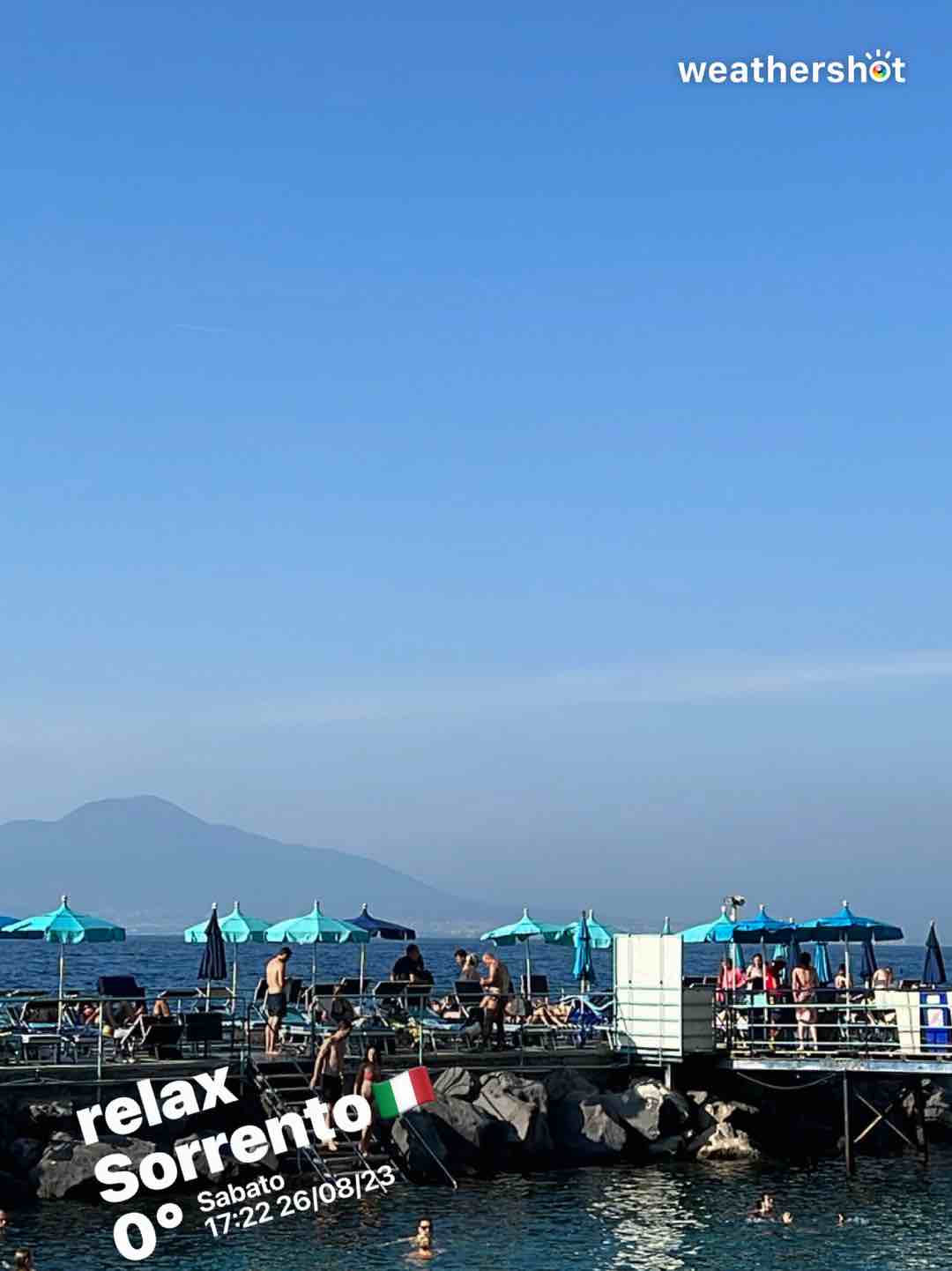 Weather in Sorrento, 0°C — August 26, 2023 (community photo)