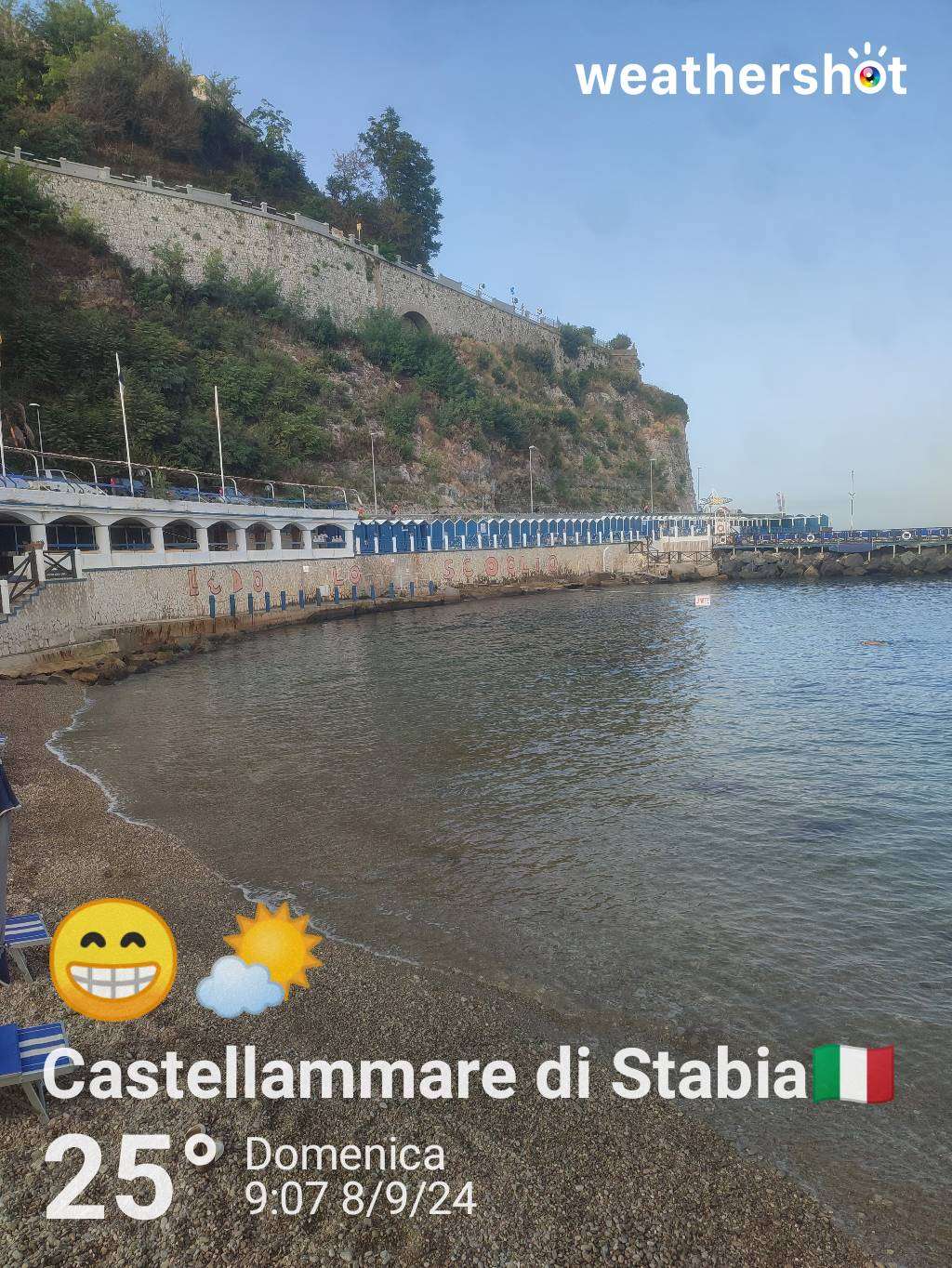 Partly cloudy weather in Castellammare di Stabia, 25°C — September 8, 2024 (community photo)