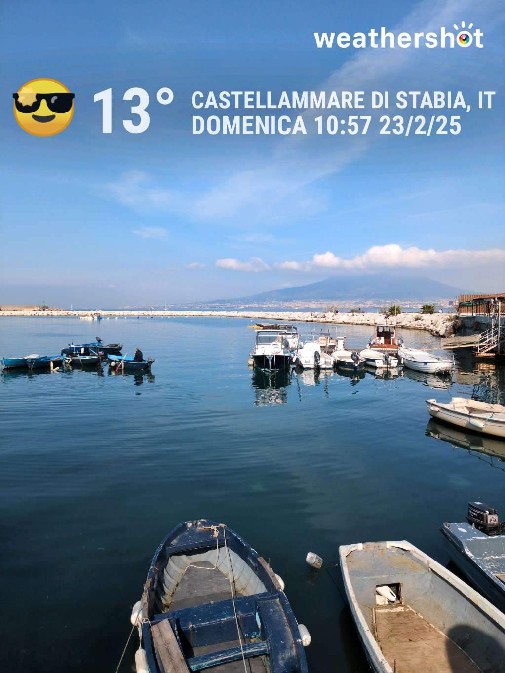 Sunny weather in Castellammare di Stabia, 13°C — February 23, 2025 (community photo)