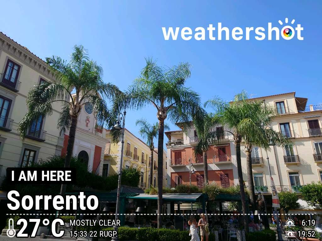 Clear weather in Sorrento, 24°C — August 22, 2025 (community photo)