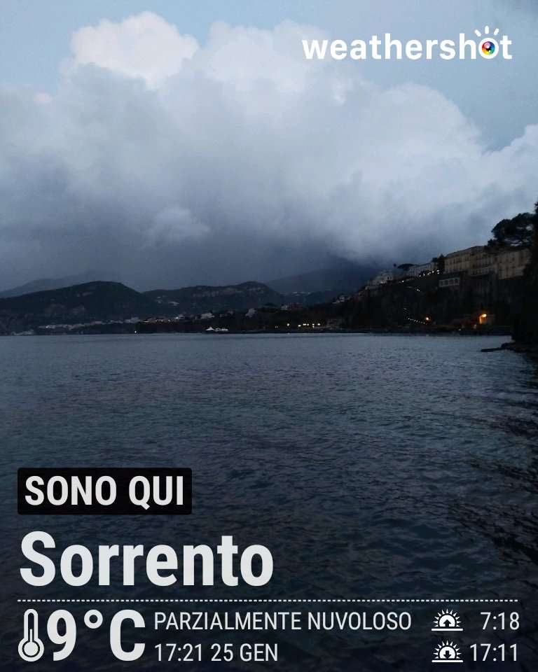 Weather in Sorrento, 9°C — January 25, 2026 (community photo)