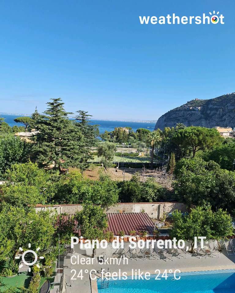 Sunny weather in Piano di Sorrento, 24°C — July 25, 2026 (community photo)