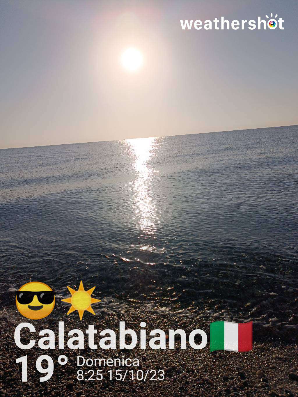 Sunny weather in Calatabiano, 19°C — October 15, 2023 (community photo)