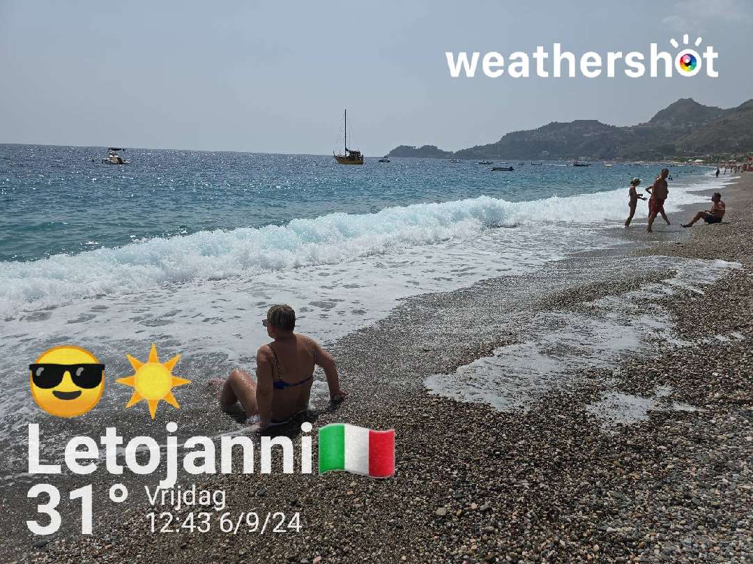 Sunny weather in Letojanni, 31°C — September 6, 2024 (community photo)