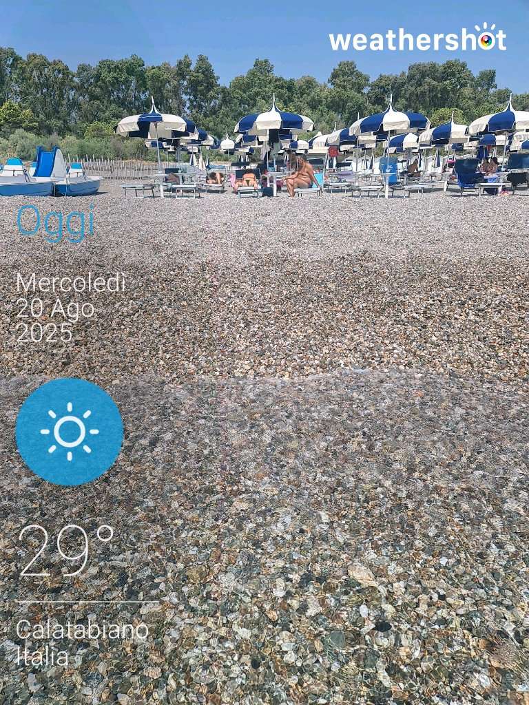 Sunny weather in Calatabiano, 29°C — August 20, 2025 (community photo)
