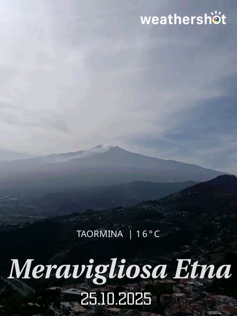 Weather in Taormina, 16°C — October 25, 2025 (community photo)