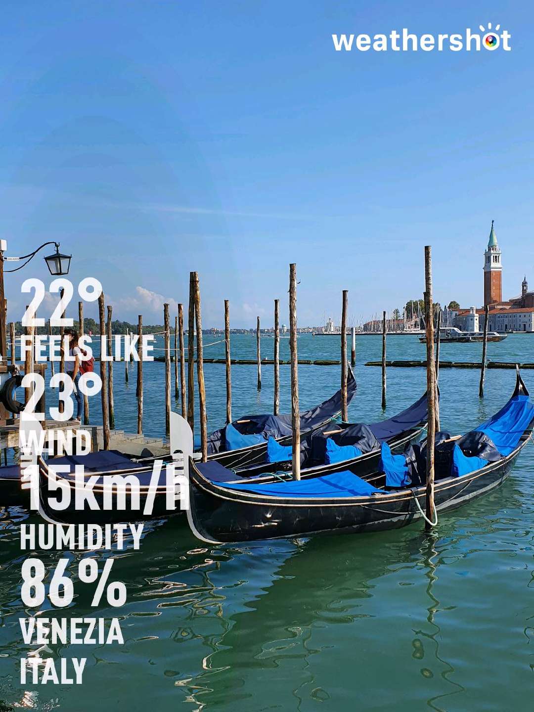 Partly cloudy weather in Venezia, 20°C — October 3, 2021 (community photo)