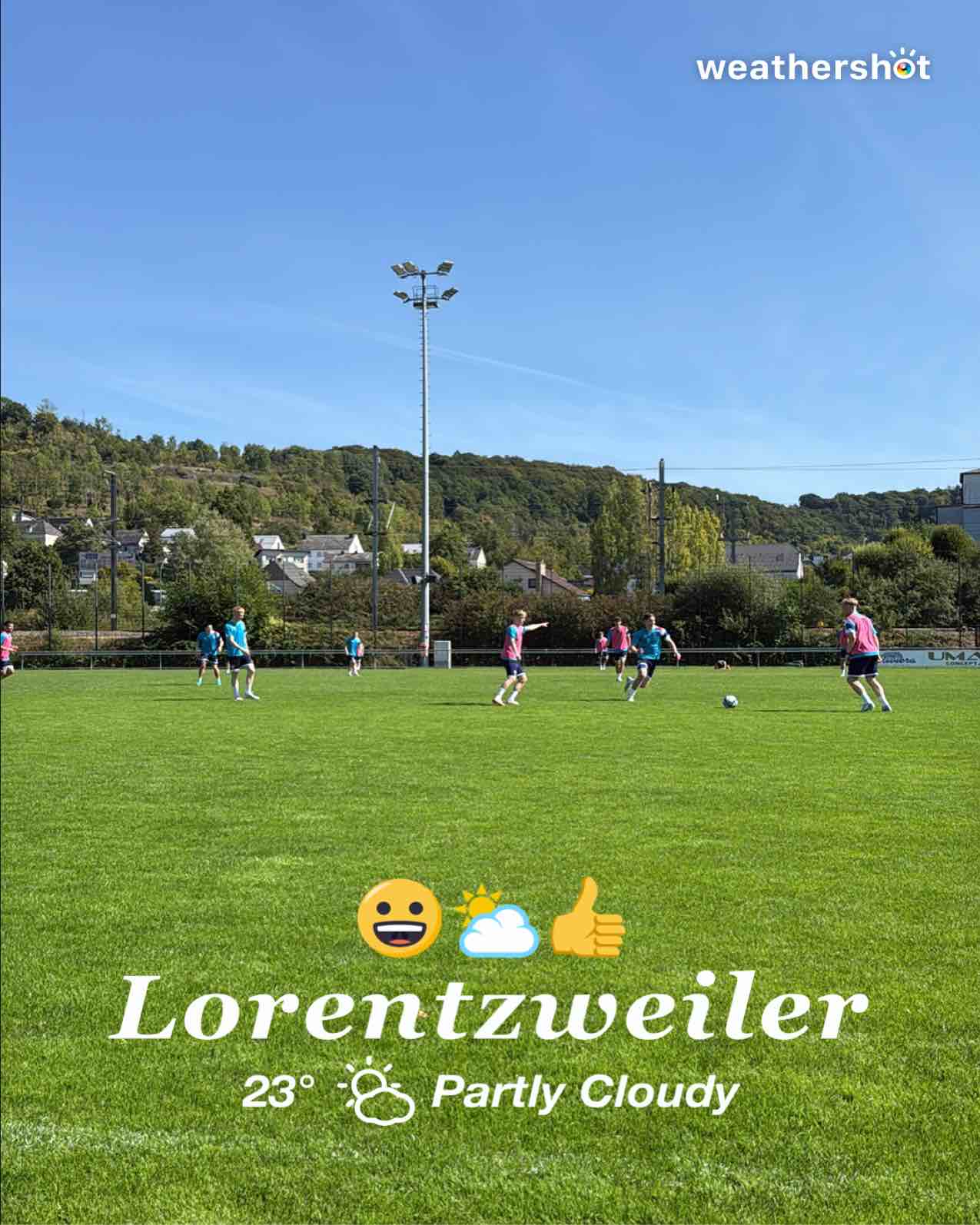 Partly cloudy weather in Lorentzweiler, 23°C — September 7, 2025 (community photo)
