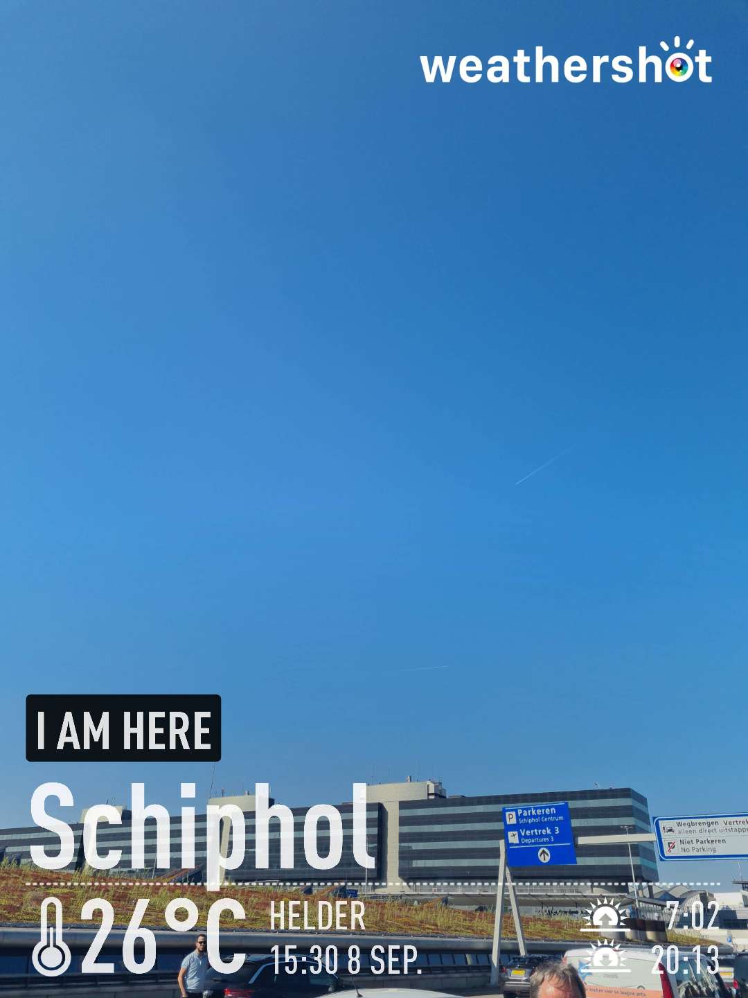 Sunny weather in Schiphol, 26°C — September 8, 2021 (community photo)