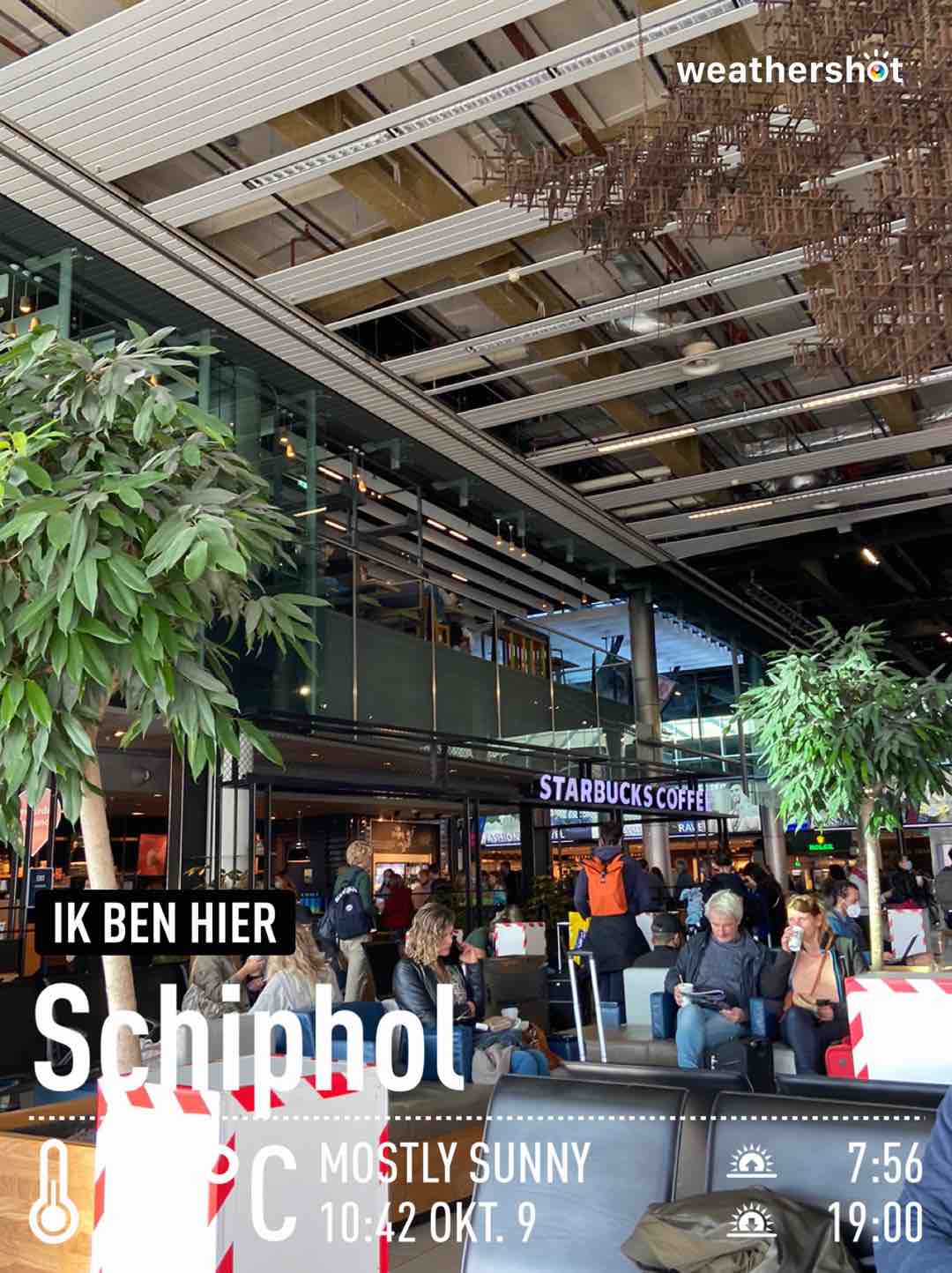 Weather in Schiphol, 11°C — October 9, 2021 (community photo)